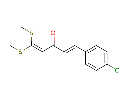 1,4-Pentadien-3-one, 5-(4-chlorophenyl)-1,1-bis(methylthio)-, (E)-