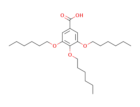 Molecular Structure of 188685-17-8 (Benzoic acid, 3,4,5-tris(hexyloxy)-)