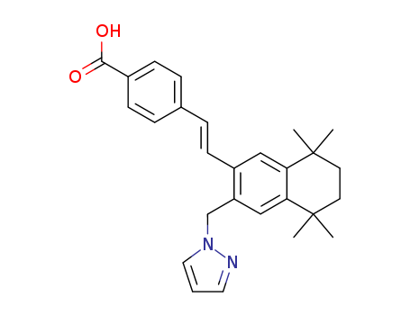 Benzoic acid, 4-[(1E)-2-[5,6,7,8-tetrahydro-5,5,8,8-tetramethyl-3-(1H-pyrazol-1-ylmethyl)-2-naphthalenyl]ethenyl]-