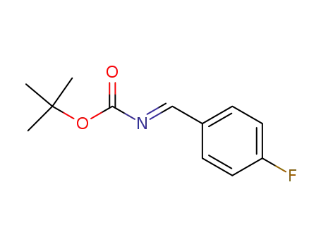 Molecular Structure of 1010805-16-9 (p-fluorobenzaldehyde N-(tert-butoxycarbonyl)imine)