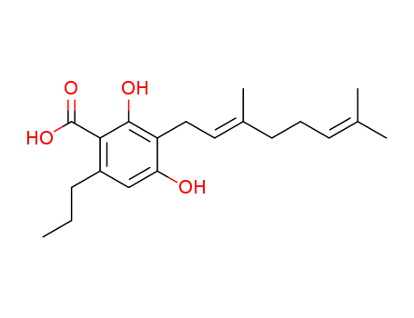 3-[(E)-3,7-Dimethyl-2,6-octadienyl]-2,4-dihydroxy-6-propylbenzoic acid