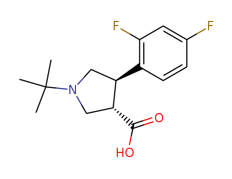 (3S,4R)-4-(2,4-Difluorophenyl)-1-(2-methyl-2-propanyl)-3-pyrrolidinecarboxylic acid