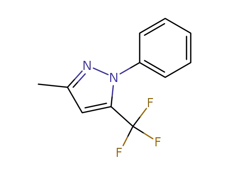 Molecular Structure of 129585-50-8 (1H-Pyrazole, 3-methyl-1-phenyl-5-(trifluoromethyl)-)