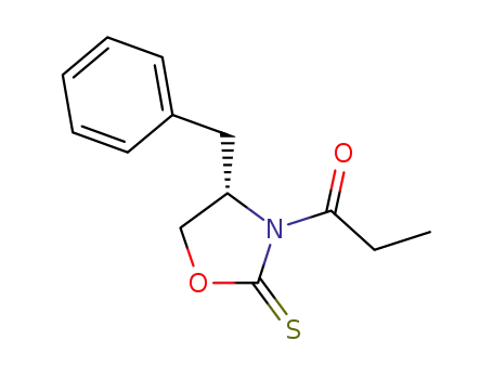 Molecular Structure of 145588-95-0 ((S)-4-Benzyl-3-propionyl-1,3-oxazolidine-2-thione)