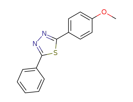 Molecular Structure of 1456-67-3 (1,3,4-Thiadiazole, 2-(4-methoxyphenyl)-5-phenyl-)