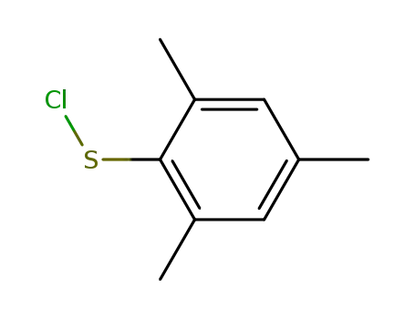 Molecular Structure of 14575-12-3 (Benzenesulfenyl chloride, 2,4,6-trimethyl-)