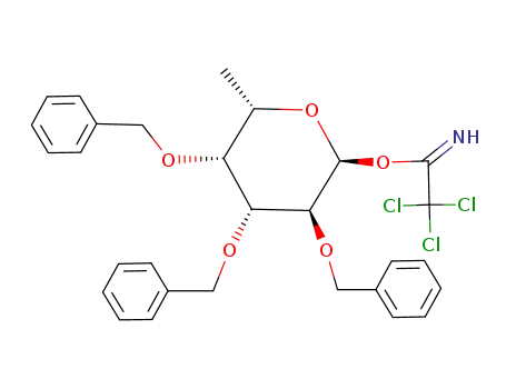 Molecular Structure of 120703-59-5 (O-(2,3,4-tri-O-benzyl-α-L-fucopyranosyl)trichloroacetimidate)