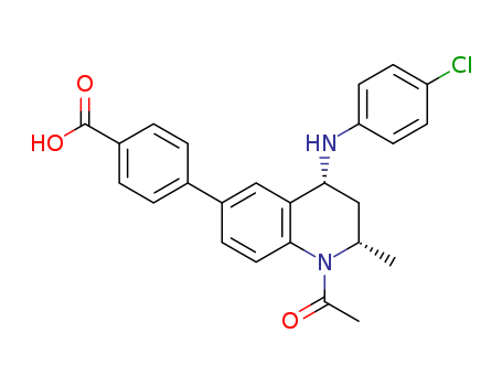 4-((2S,4R)-1-acetyl-4-((4-chlorophenyl)amino)-2-methyl-1,2,3,4-tetrahydroquinolin-6-yl)benzoic acid