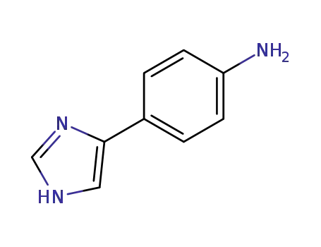 Molecular Structure of 29528-28-7 (4-(1H-IMIDAZOL-4-YL)ANILINE)