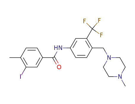 Molecular Structure of 943320-50-1 (BenzaMide, 3-iodo-4-Methyl-N-[4-[(4-Methyl-1-piperazinyl)Methyl]-3-(trifluoroMethyl)phenyl]-)