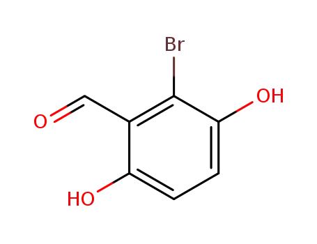 Molecular Structure of 241127-72-0 (Benzaldehyde, 2-bromo-3,6-dihydroxy- (9CI))