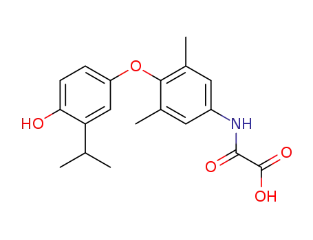Molecular Structure of 156740-30-6 (N-[3,5-Dimethyl-4-(4''-hydroxy-3''-isopropyl-phenoxy) phenyl] oxamic Acid)