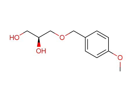 Molecular Structure of 109786-77-8 (1,2-Propanediol, 3-[(4-methoxyphenyl)methoxy]-, (2S)-)