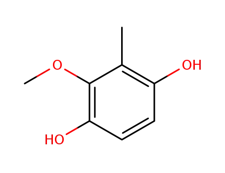 Molecular Structure of 1760-80-1 (1,4-Benzenediol, 2-methoxy-3-methyl-)