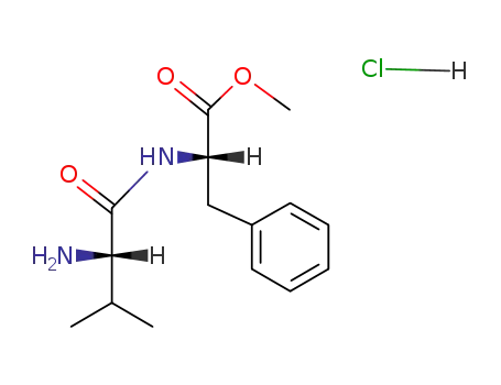 Molecular Structure of 10342-47-9 (L-Phenylalanine, N-L-valyl-, methyl ester, monohydrochloride)
