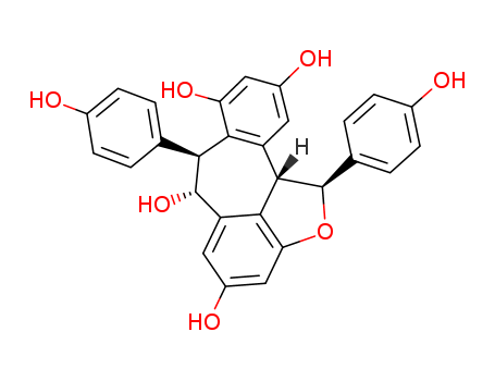 Benzo[6,7]cyclohepta[1,2,3-cd]benzofuran-4,6,8,10-tetrol,1,6,7,11b-tetrahydro-1,7-bis(4-hydroxyphenyl)-, (1S,6R,7S,11bS)-