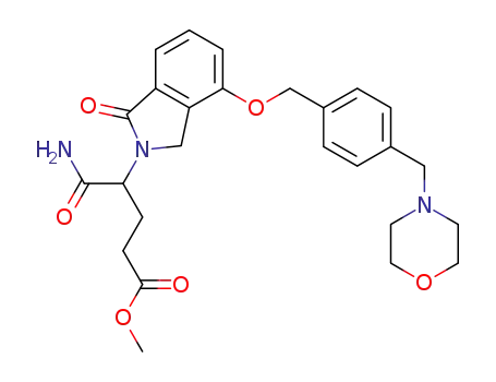 4-carbamoyl-4-[4-(4-morpholin-4-ylmethyl-benzyloxy)-1-oxo-1,3-dihydro-isoindol-2-yl]-butyric acid methyl ester