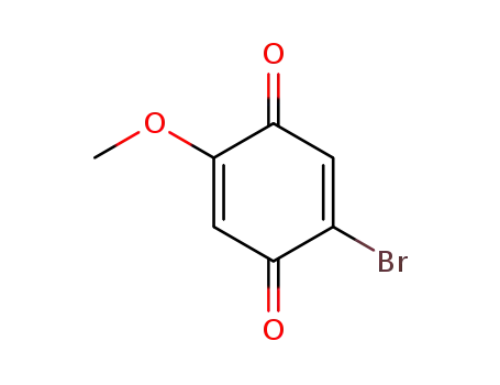 Molecular Structure of 23030-65-1 (2-BroMo-5-Methoxycyclohexa-2,5-diene-1,4-dione)