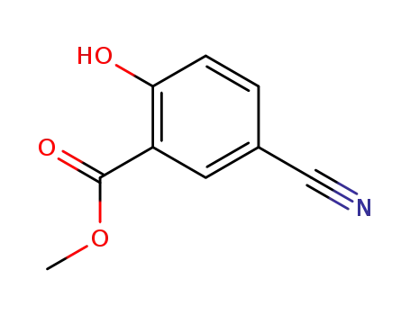 Molecular Structure of 84437-12-7 (5-CYANO-2-HYDROXY-BENZOIC ACID METHYL ESTER)