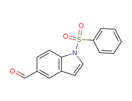 Molecular Structure of 671215-62-6 (1-PHENYLSULFONYLINDOLE-5-ALDEHYDE)