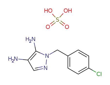 4,5-DIAMINO-1-((4-CHLOROPHENYL)METHYL)-1H-PYRAZOLE-SULFATE