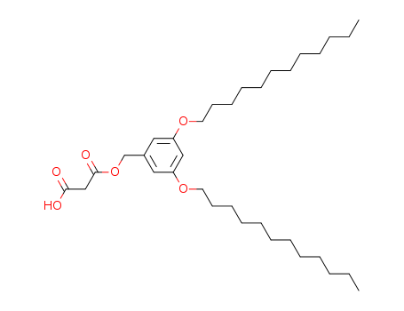 Molecular Structure of 199192-22-8 (Propanedioic acid, mono[[3,5-bis(dodecyloxy)phenyl]methyl] ester)