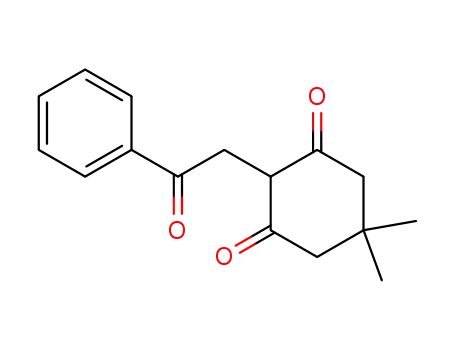 Molecular Structure of 37456-51-2 (5,5-DIMETHYL-2-PHENACYL-1,3-CYCLOHEXANEDIONE))