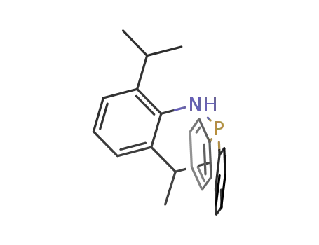 Molecular Structure of 1223462-45-0 (N-(2,6-diisopropyl)phenyl-1,1-diphenylphosphanamine)
