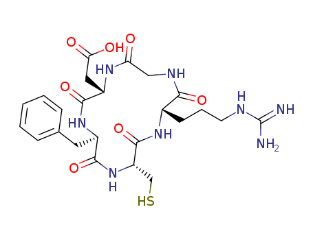Cyclo(L-arginylglycyl-L-alpha-aspartyl-D-phenylalanyl-L-cysteinyl)