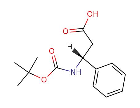 Molecular Structure of 161024-80-2 ((R)-N-Boc-3-Amino-3-phenylpropanoic acid)