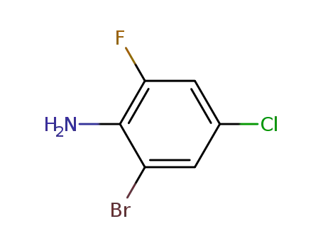 Molecular Structure of 195191-47-0 (2-Bromo-4-chloro-6-fluoroaniline)
