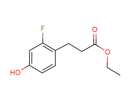 Molecular Structure of 691904-78-6 (Ethyl 3-(2-Fluoro-4-hydroxyphenyl)propanoate)