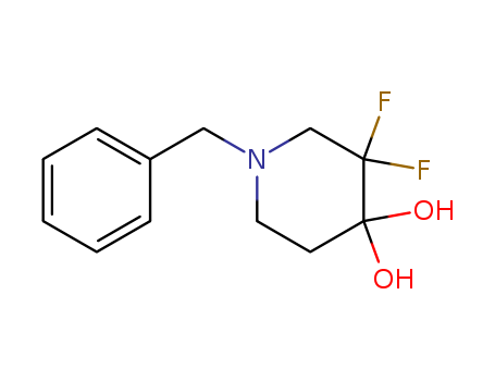 1-Benzyl-3,3-difluoro-4,4-piperidinediol 1067914-81-1