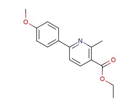 Molecular Structure of 2004-63-9 (ETHYL 6-(4-METHOXYPHENYL)-2-METHYLPYRIDINE-3-CARBOXYLATE)