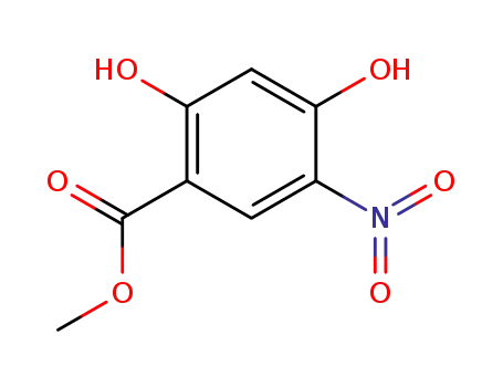 Molecular Structure of 271261-71-3 (Benzoic acid, 2,4-dihydroxy-5-nitro-, methyl ester (9CI))