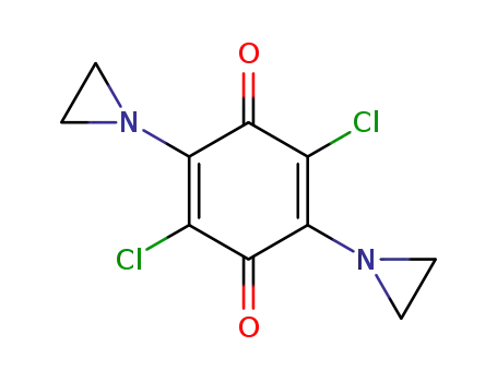 Molecular Structure of 7251-14-1 (2,5-BIS(1-AZIRIDINYL)-3,6-DICHLORO-2,5-CYCLOHEXADIENE-1,4-DIONE)