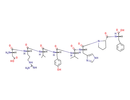 Molecular Structure of 58-49-1 (Angiotensin acetate)
