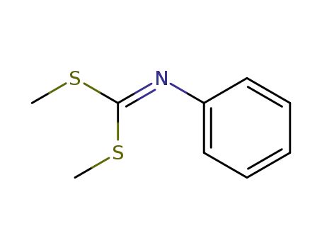 Molecular Structure of 18805-23-7 (N-(Phenyl)imidodithiokohlensaeure-S,S'-dimethylester)