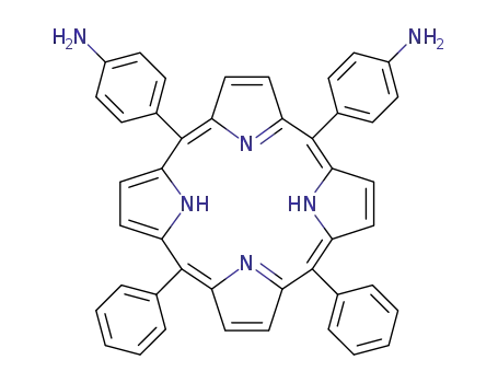 Molecular Structure of 116206-76-9 (5,10-bis(4-aminophenyl)-15,20-diiphenylporphyrin)