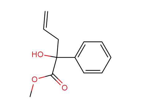 Molecular Structure of 130925-76-7 (2-hydroxy-2-phenylpent-4-enoic acid methyl ester)