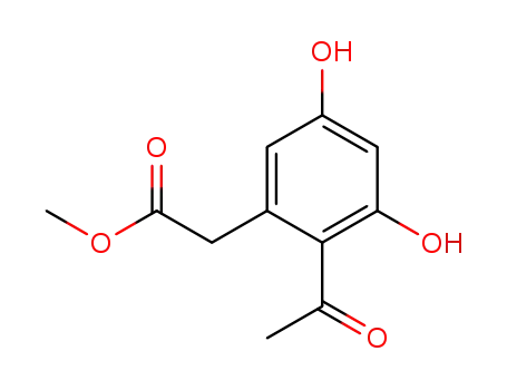 Molecular Structure of 126495-72-5 (methyl 2-(2-acetyl-3,5-dihydroxyphenyl)acetate)