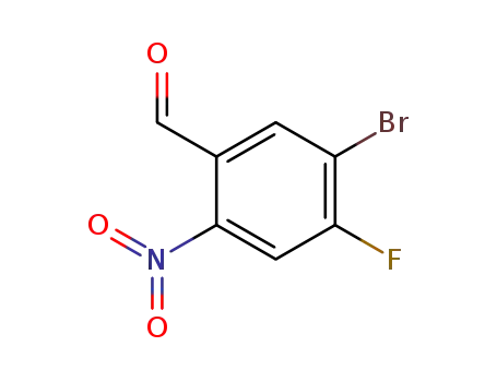 Molecular Structure of 213382-45-7 (5-bromo-4-fluoro-2-nitrobenzaldehyde)