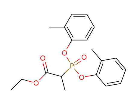 Molecular Structure of 163119-24-2 (Propanoic acid, 2-[bis(2-methylphenoxy)phosphinyl]-, ethyl ester)