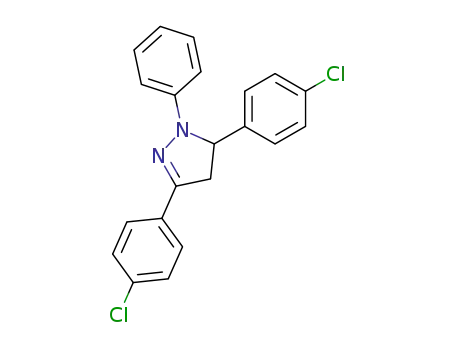 Molecular Structure of 57845-06-4 (3,5-bis(4-chlorophenyl)-1-phenyl-4,5-dihydro-1H-pyrazole)