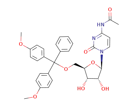 Molecular Structure of 121058-82-0 (5'-O-(4,4'-Dimethoxytrityl)-N4-acetyl-2'-deoxycytidine)