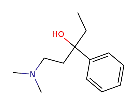 Molecular Structure of 5554-65-4 (1-(dimethylamino)-3-phenylpentan-3-ol)