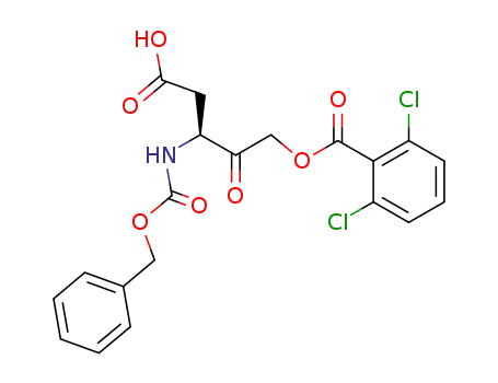 Molecular Structure of 153088-73-4 (Z-ASP-2,6-DICHLOROBENZOYLOXYMETHYLKETONE)