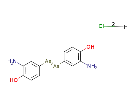 Molecular Structure of 139-93-5 (6,6'-dihydroxy-3,3'-diarsene-1,2-diyldianilinium dichloride)