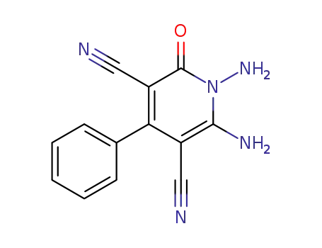 Molecular Structure of 79388-04-8 (1,6-diamino-2-oxo-4-phenyl-1,2-dihydropyridine-3,5-dicarbonitrile)