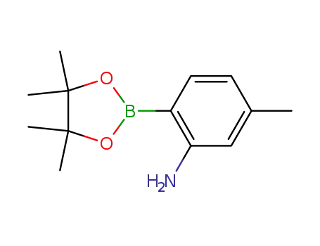Molecular Structure of 863578-36-3 (2-AMINO-4-METHYLPHENYLBORONIC ACID, PINACOL ESTER)